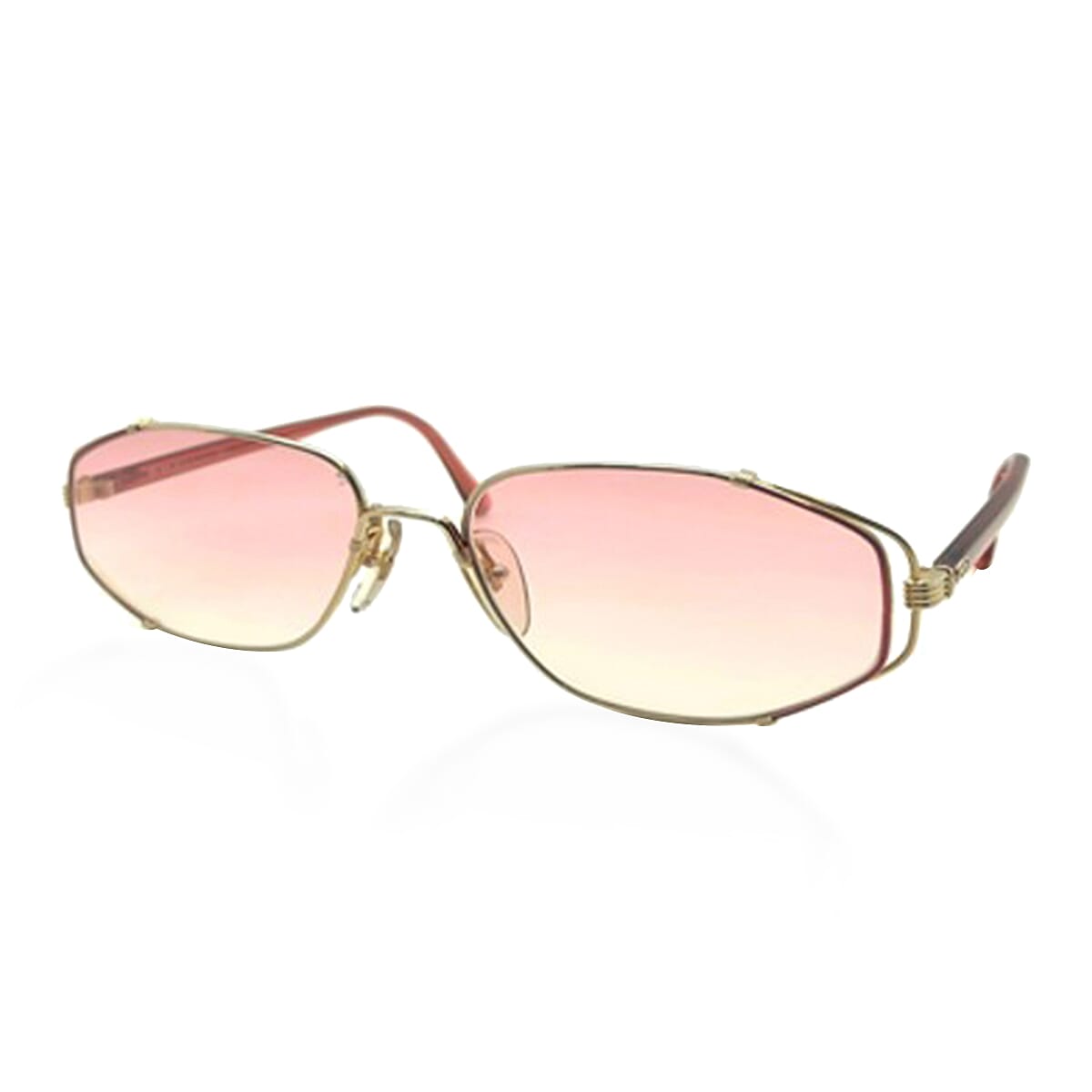 DIOR Ladies Rectangle Metal Sunglasses - Red