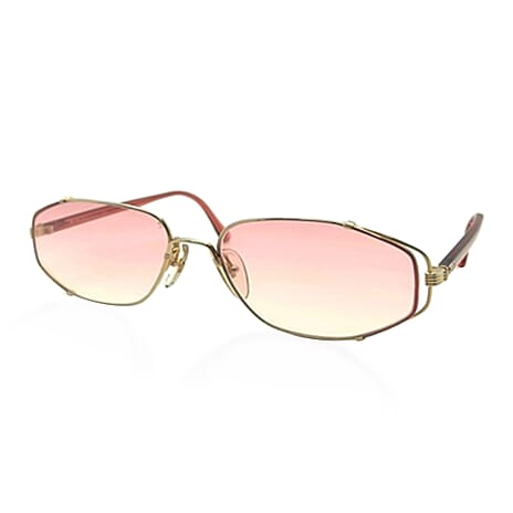 DIOR Ladies Rectangle Metal Sunglasses - Red