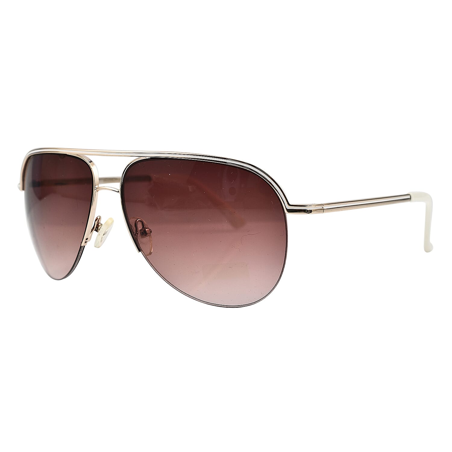 Rampage Aviator with White Tips & Lenses - Brown