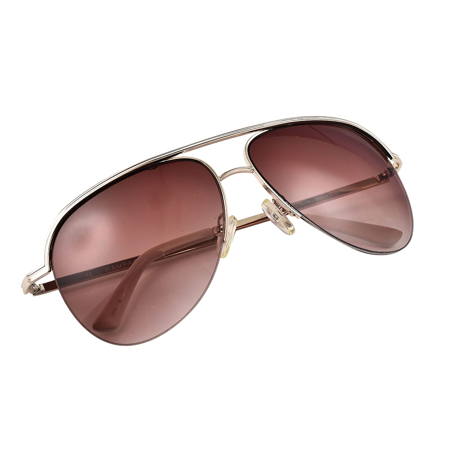 Rampage Aviator with White Tips & Lenses - Brown