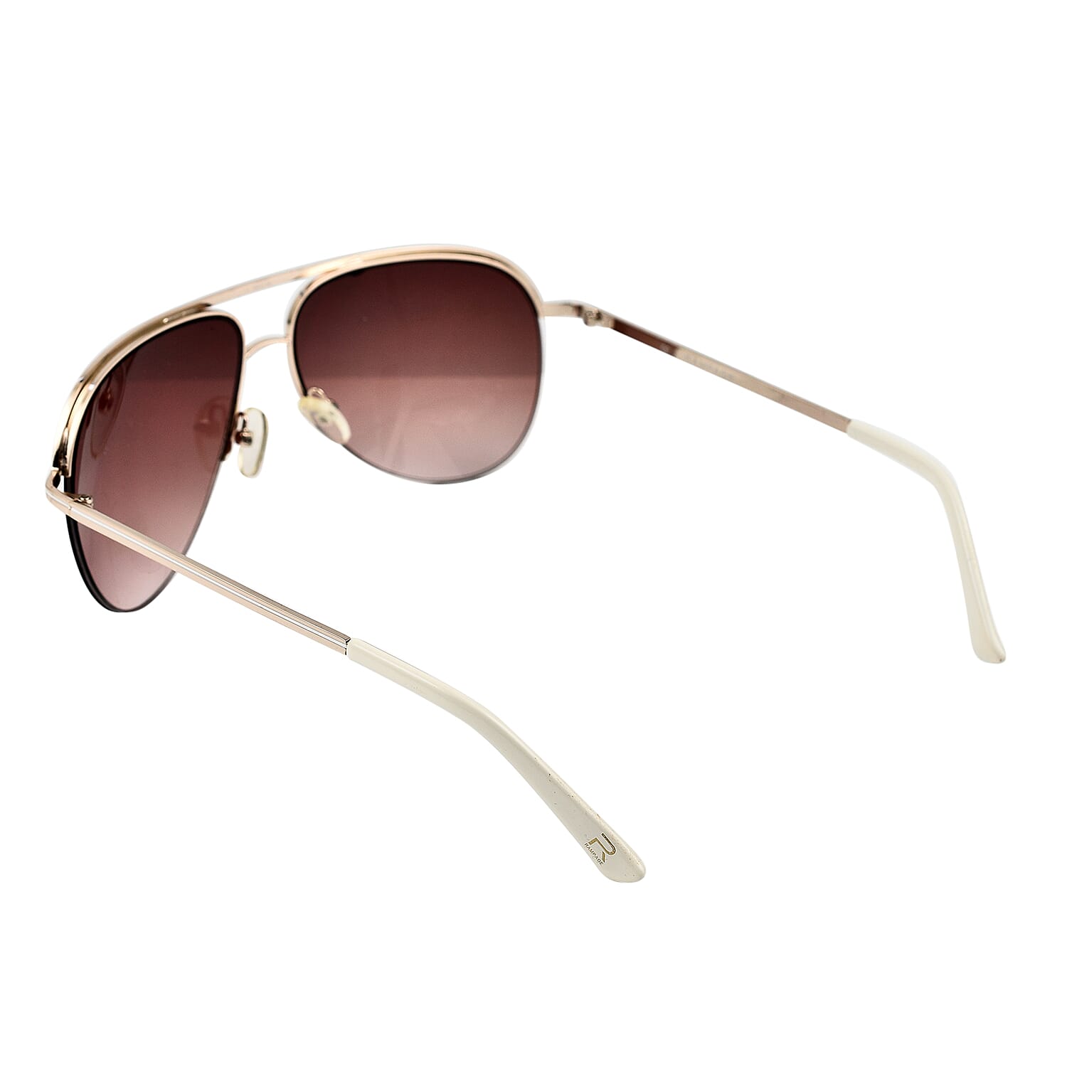 Rampage Aviator with White Tips & Lenses - Brown