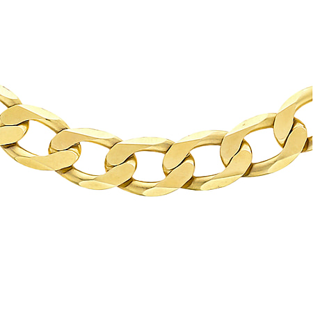 9K Yellow Gold Flat Curb Chain (Size - 20)