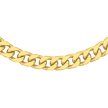 9K Yellow Gold Round Curb Chain (Size 22)