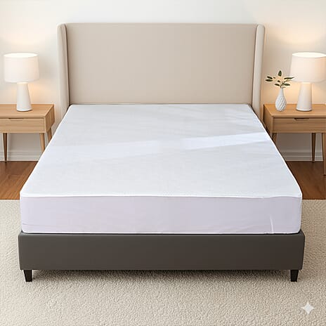 Nylon Patterned Mattress Pad (Size 90x30 cm) - Blue & White & Blue & White