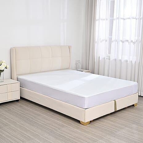 Nylon Patterned Mattress Pad (Size 150x30 cm) - Blue & White & Blue & White