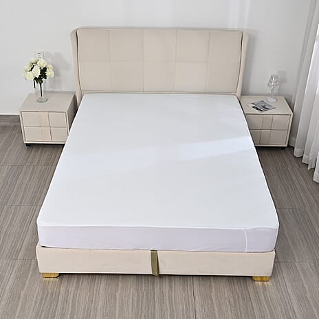 Nylon Patterned Mattress Pad (Size 150x30 cm) - Blue & White & Blue & White