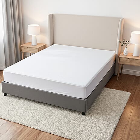 Nylon Patterned Mattress Pad (Size 180x30 cm) - Blue & White & Blue & White