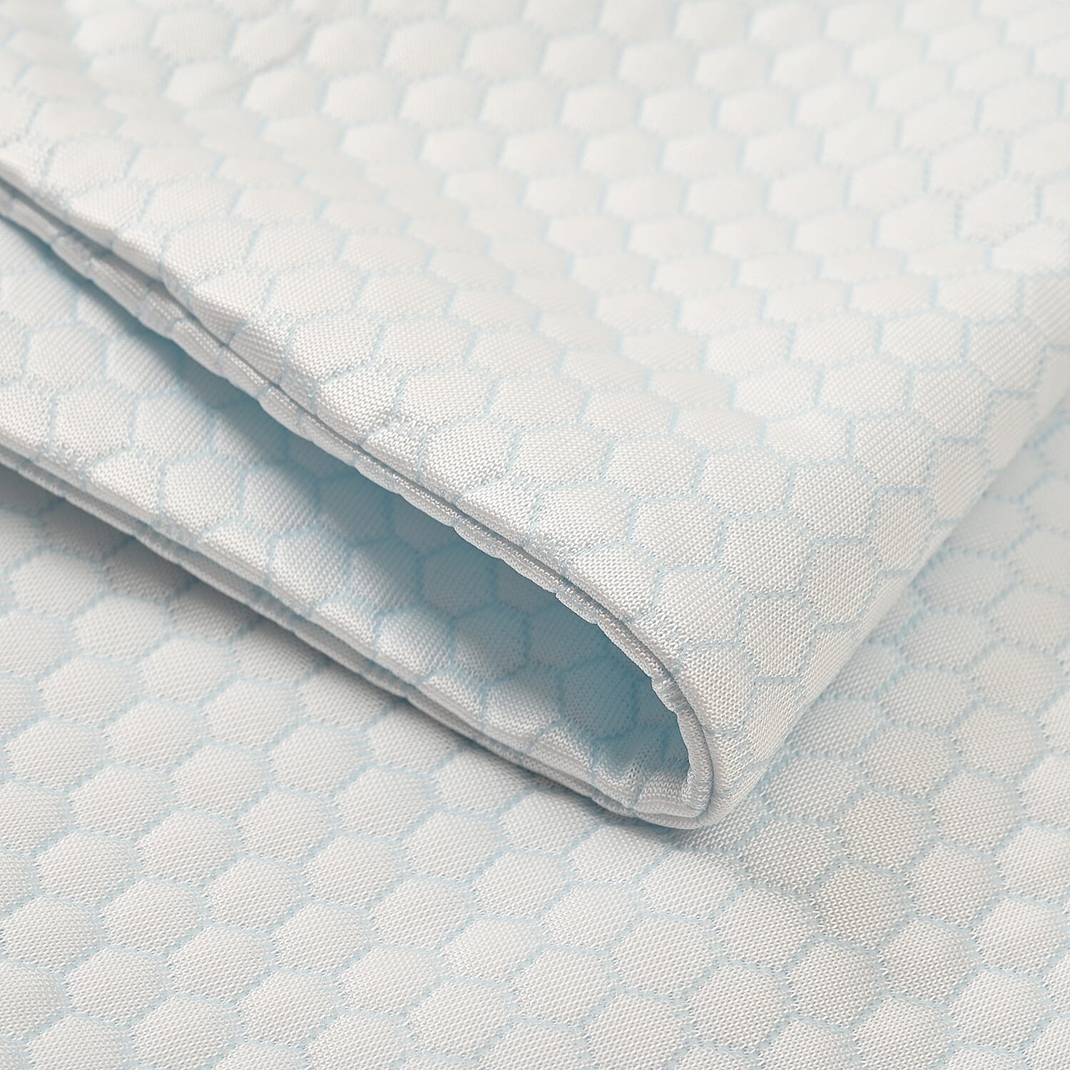 Nylon Patterned Pillow Case and Cover (Size 50x1 cm) - Blue & White & Blue & White