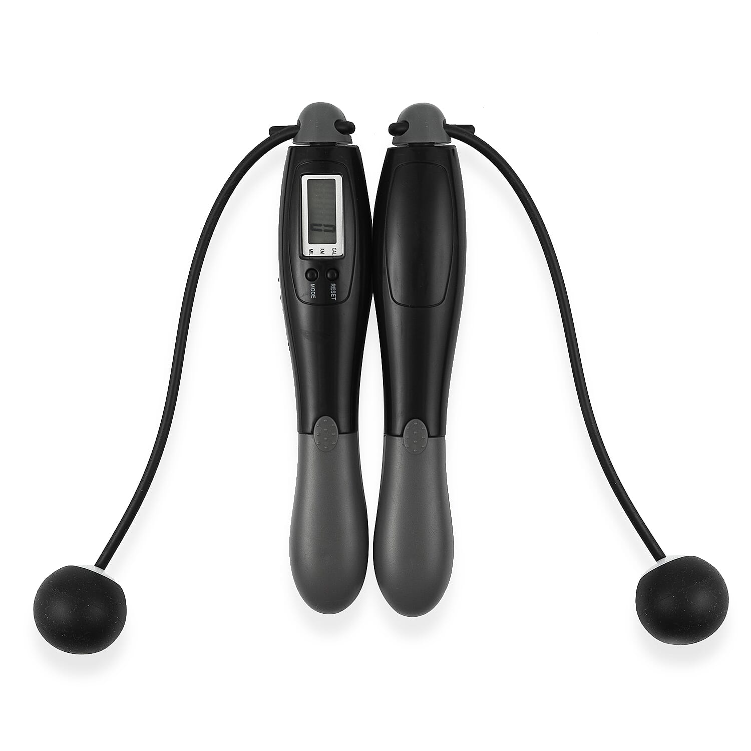 Digital Skipping Rope With - Without Rope - Black - Grey