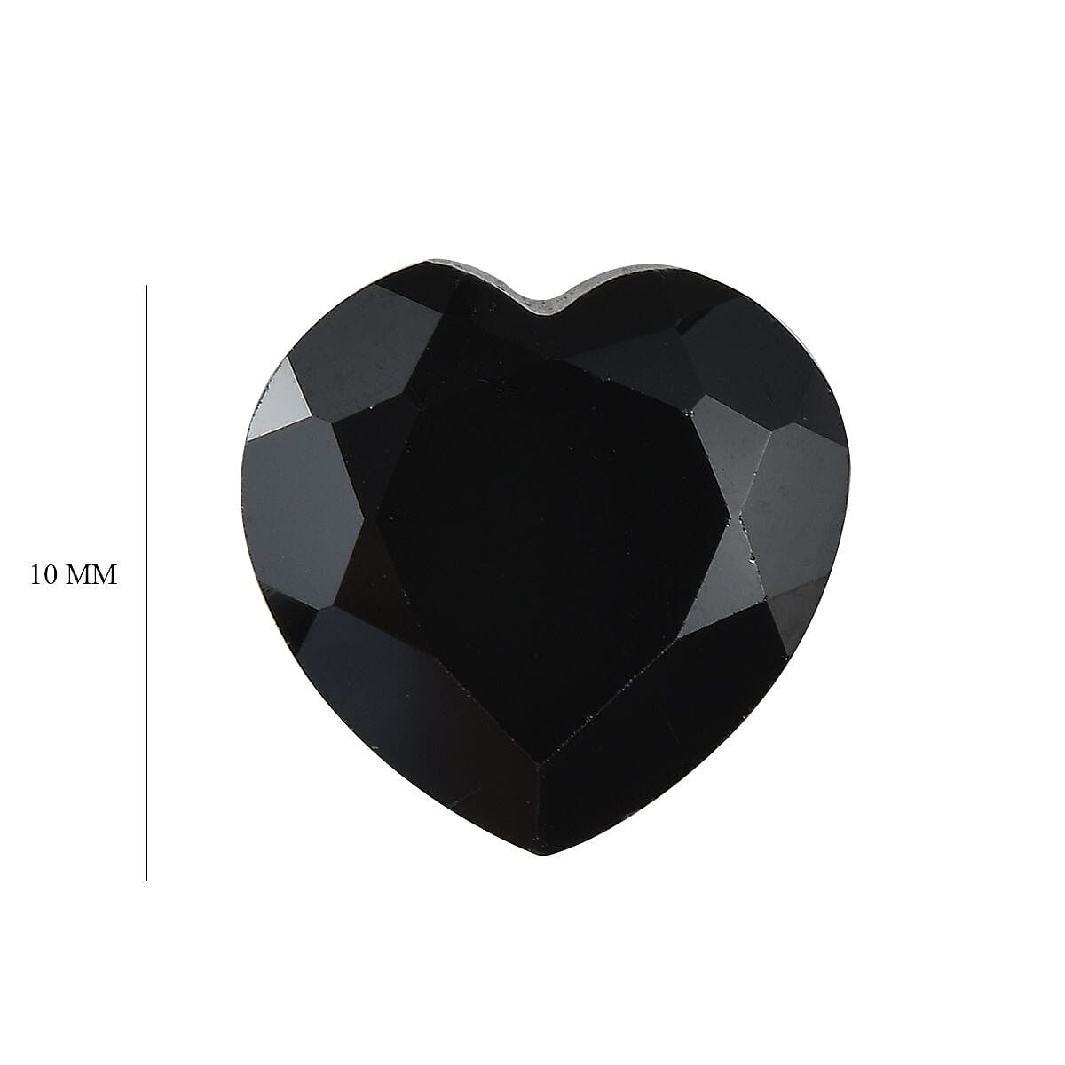 Black Spinel Heart 12 mm