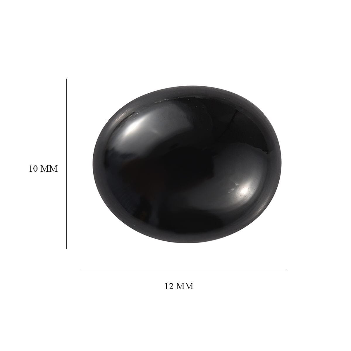 Black Spinel Oval 12x10 mm