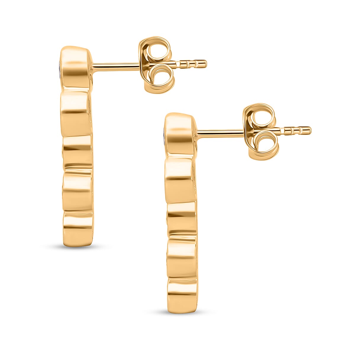 10K Yellow Gold Lab Grown Diamond Bubble Earrings 1.00 Ct