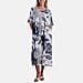Moda Italia Roses Print 100% Cotton Midi Dress (One Size8-20) - Denim