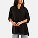 Nova of London Grandad Collar Tied Up Sleeve Blouse