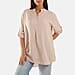 Nova of London Grandad Collar Tied Up Sleeve Blouse