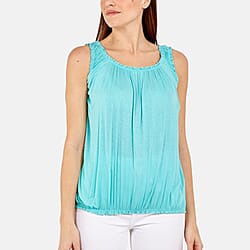 Misumi Italian Closeout - Balloon Ruffle Neck Vest (One Size) - Lilac