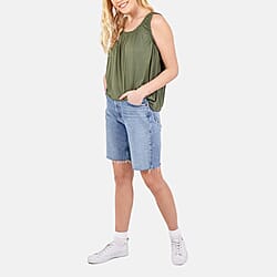 Misumi Italian Closeout - Balloon Ruffle Neck Vest (One Size) - Lilac