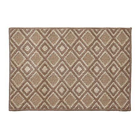 Leaf Rug and Door Mat (Size 50x150 cm) - Peach