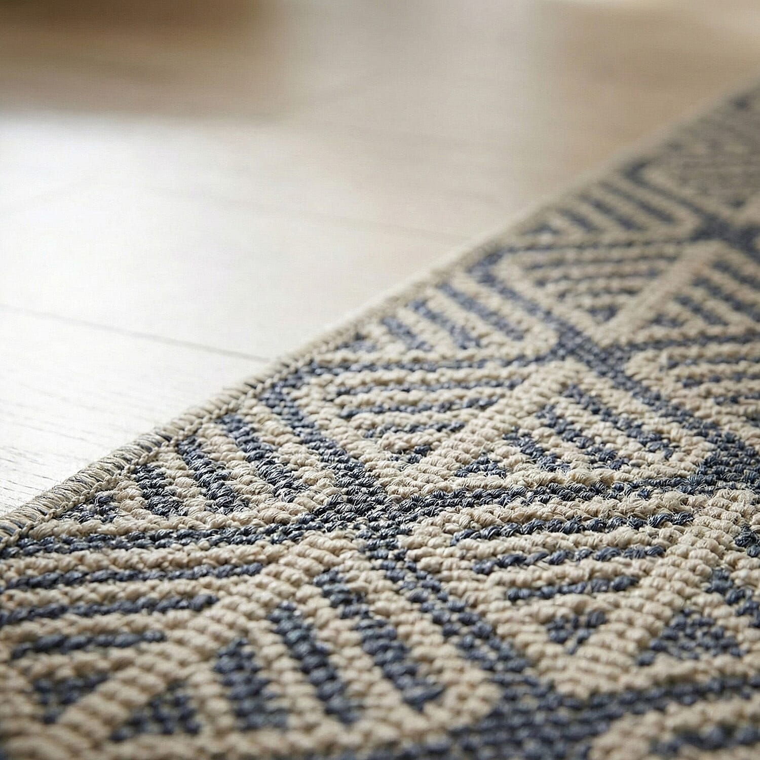 Leaf Pattern Rug - Door Mat (Size 150x50cm) - Grey