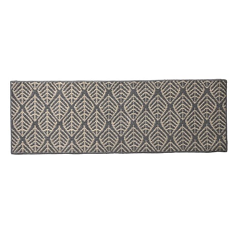 Leaf Pattern Rug - Door Mat (Size 150x50cm) - Grey