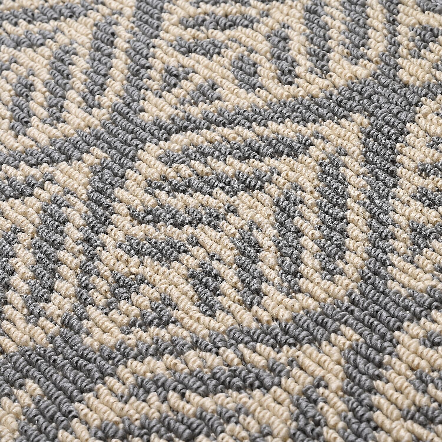 Leaf Pattern Rug - Door Mat (Size 150x50cm) - Grey Leaf Pattern Rug - Door Mat (Size 150x50cm) - Grey