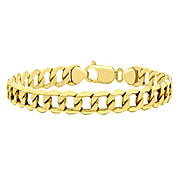 Hatton Garden Closeout - 9K Yellow Gold Curb Bracelet (Size - 8.5), 5.10 Grams
