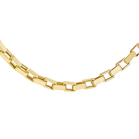 Vicenzaoro Closeout - 9K Yellow Gold Square Paper Necklace (Size - 18), Gold Wt. 9.7 Gms