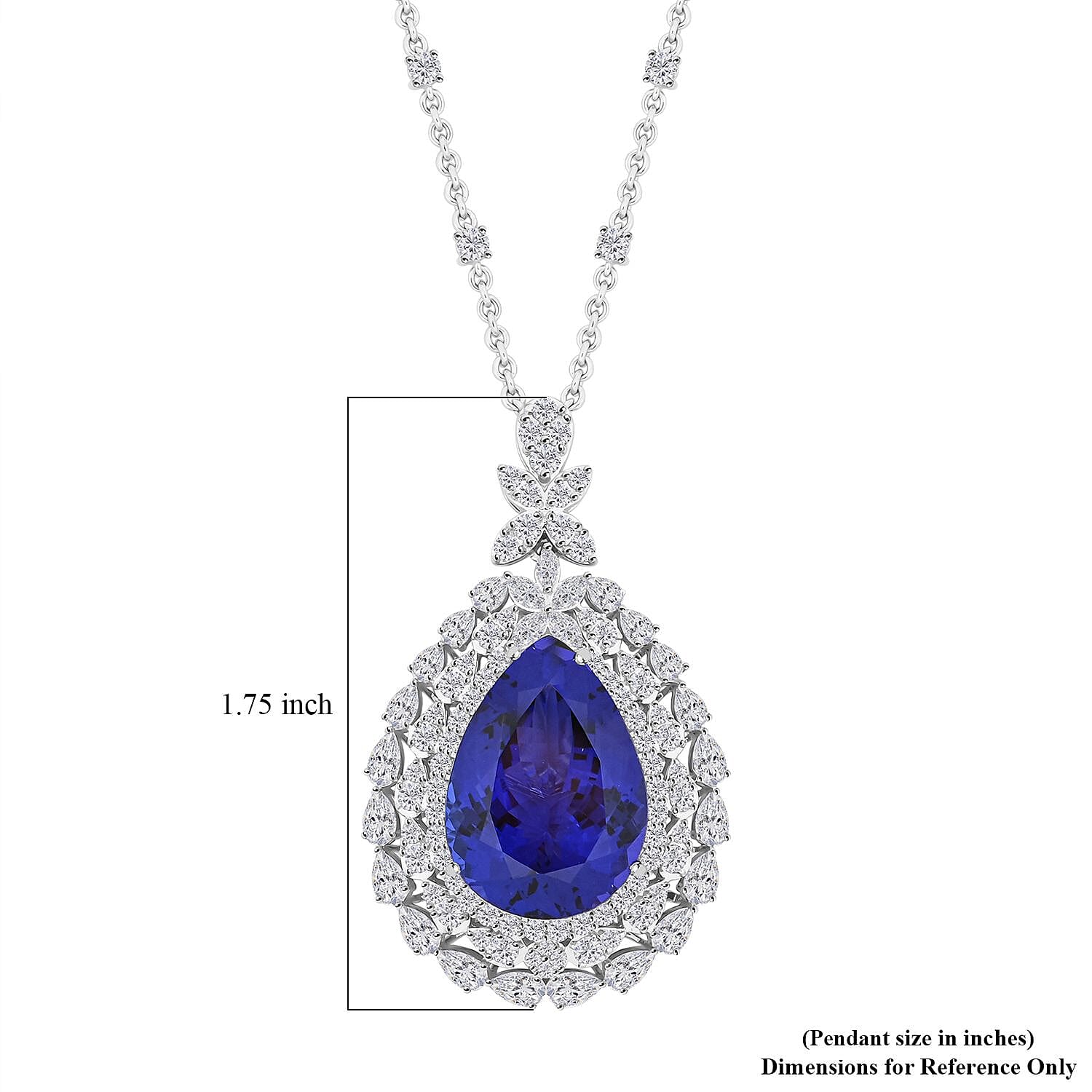 Certified and Appraised RHAPSODY 950 Platinum AAAA Tanzanite & ( VS-E-F ) Diamond Necklace 18 Inches 21.16 Ct. Certified and Appraised RHAPSODY 950 Platinum AAAA Tanzanite & ( VS-E-F ) Diamond Necklace 18 Inches 21.16 Ct.