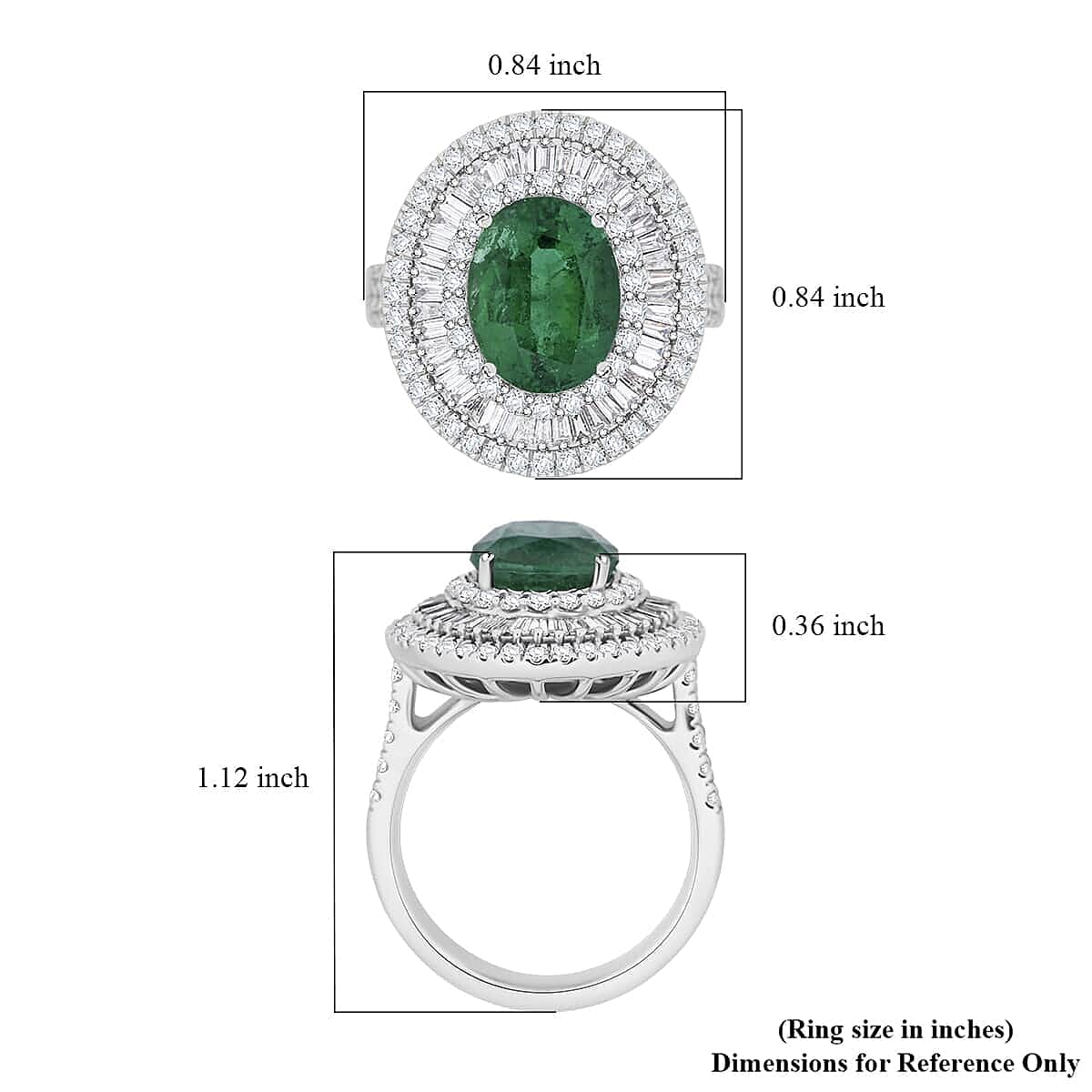 Certified and Appraised RHAPSODY 950 Platinum AAAA Kagem Zambian Emerald, Diamond Ring 5.40 Ct