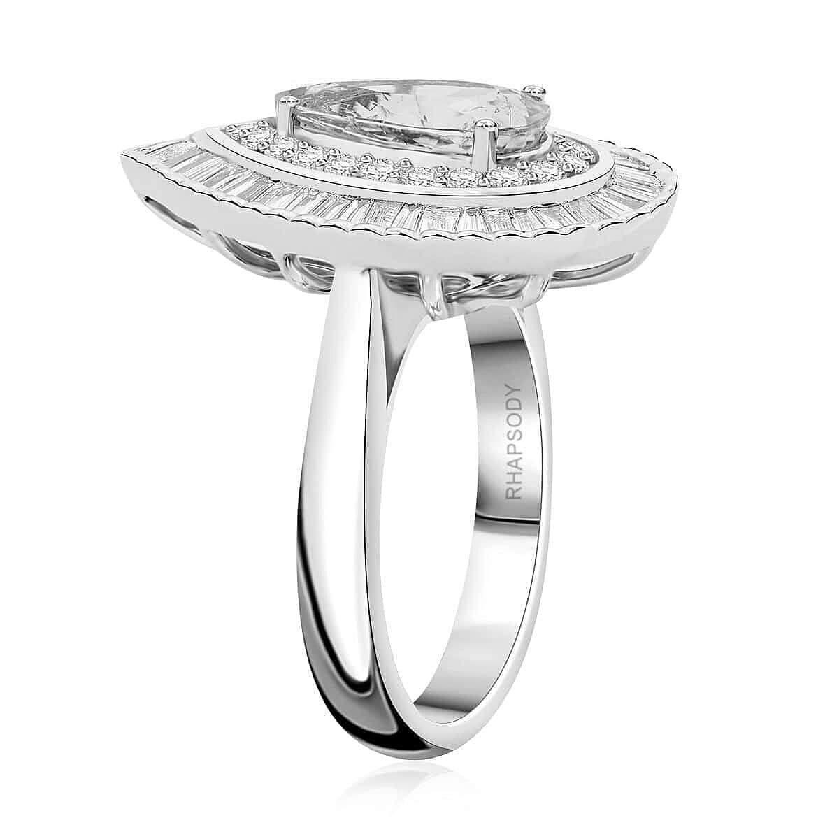 Certified and Appraised RHAPSODY 950 Platinum AAAA Paraiba Tourmaline, E-F VS Diamond Ring 3.20 Ct