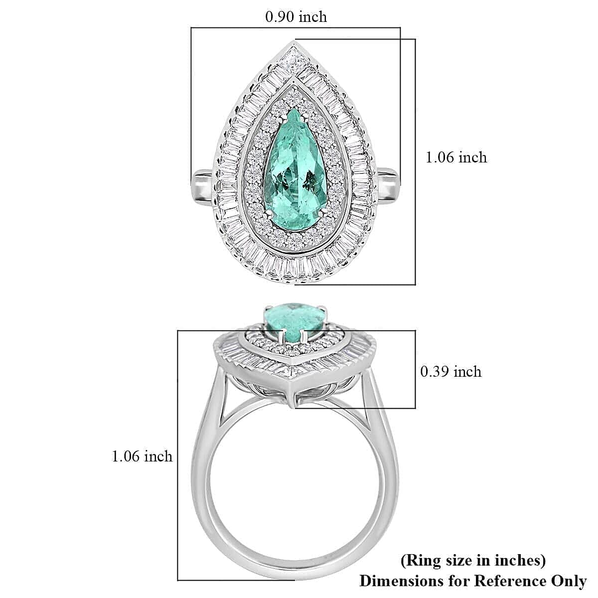 Certified and Appraised RHAPSODY 950 Platinum AAAA Paraiba Tourmaline, E-F VS Diamond Ring 3.20 Ct