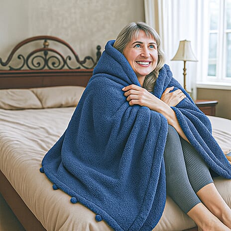 LUXURY DELUX Soft Sherpa Blanket Sherpa Blanket - Blue