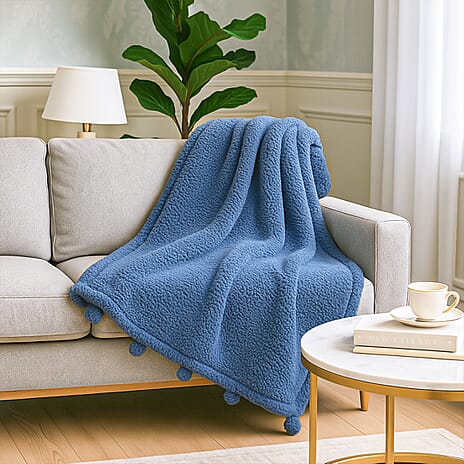 LUXURY DELUX Soft Sherpa Blanket Sherpa Blanket - Blue