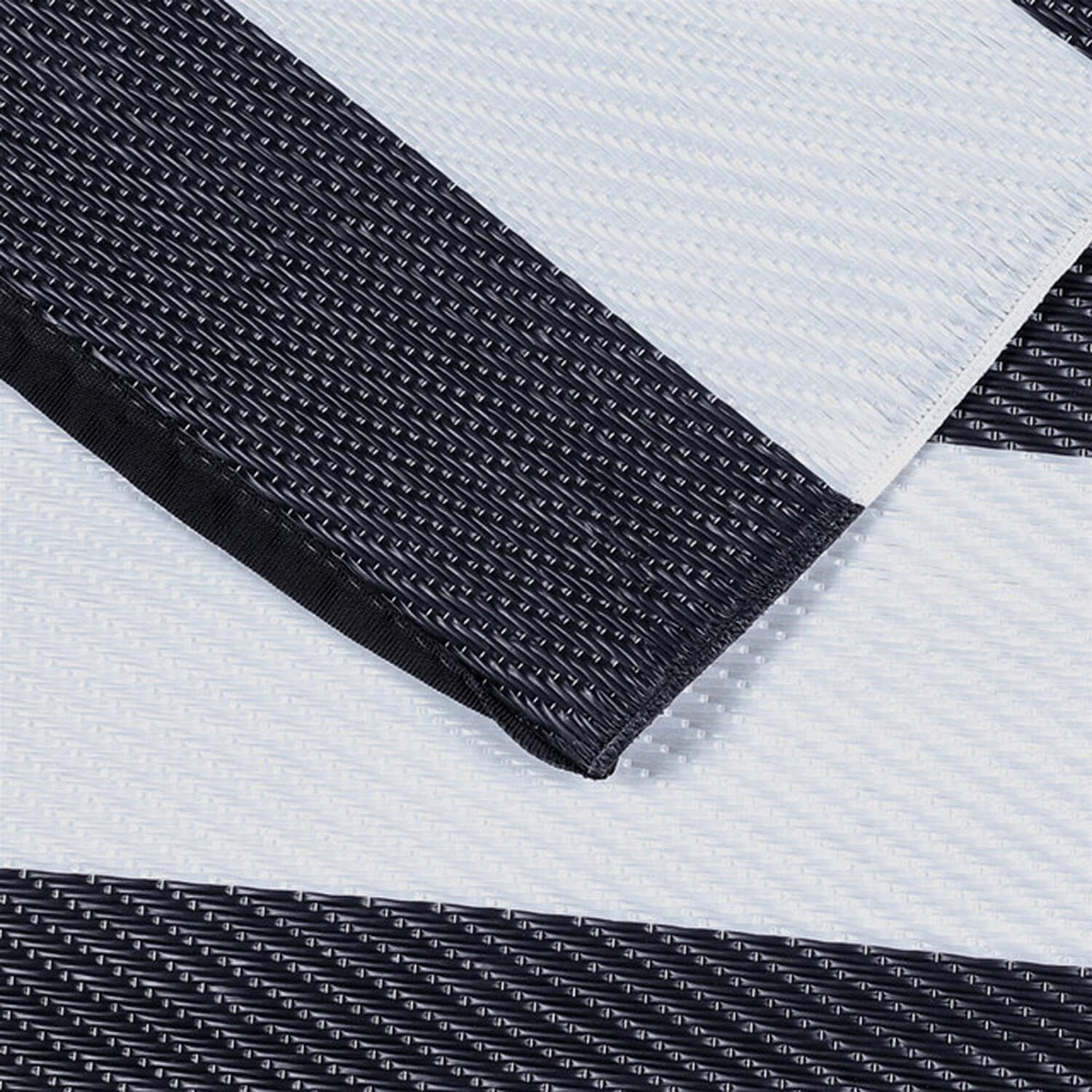 Zebra Pattern Outdoor Reversible Rug (Size 180x120 cm) - White & Blue