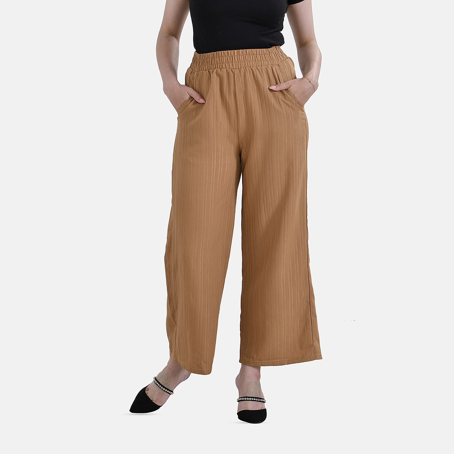 La Marey Wide Leg Pant with Elastic Waistband (Size M) - Yellow