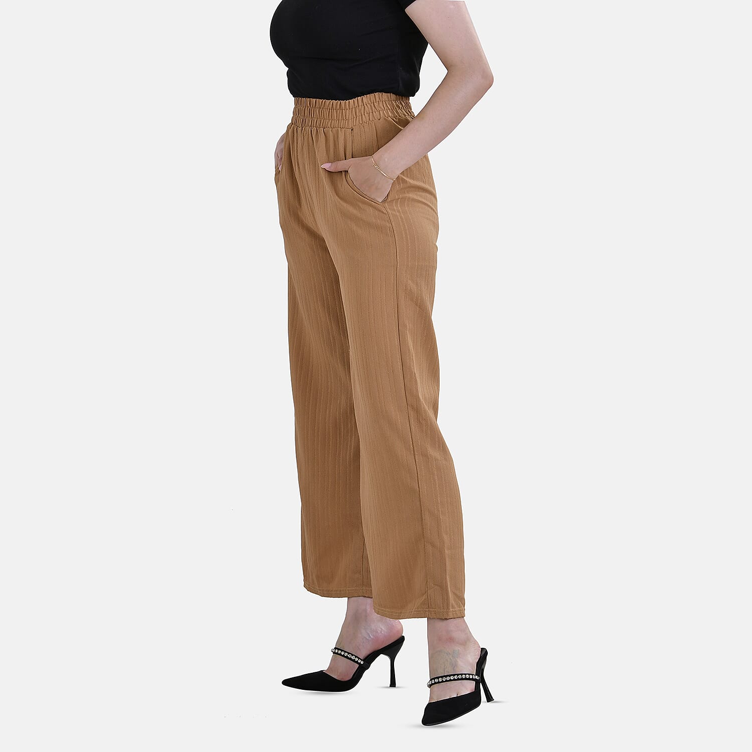 La Marey Wide Leg Pant with Elastic Waistband (Size M) - Yellow