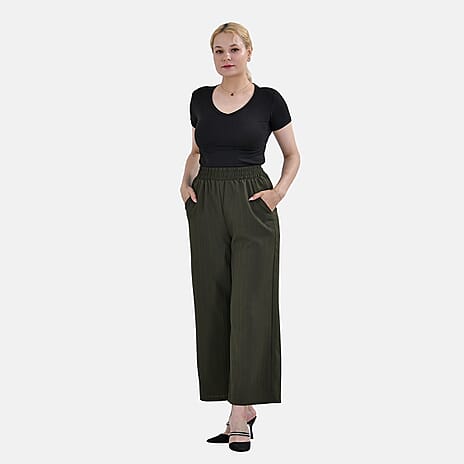 La Marey Swirl Jean and Pant-Trouser (Size M, 12 to 14) -  Dark Green