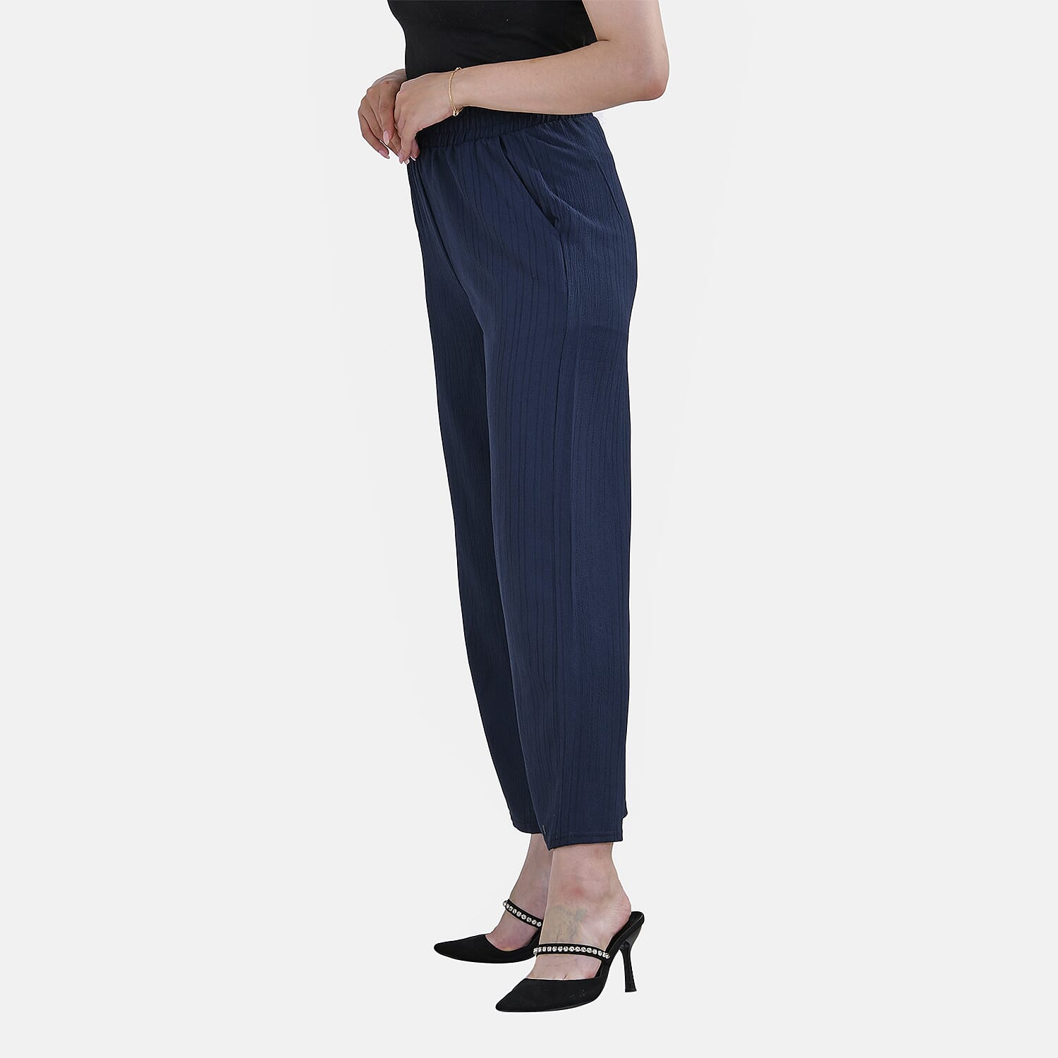 La Marey Swirl Jean and Pant-Trouser (Size M, 12 to 14) - Blue & Black