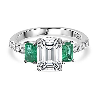 https://tjcuk.sirv.com/Products/77/8/7780365/Moissanite-Emerald-Main-Stone-With-Side-Stone-Ring-in-Rhodium-Overlay-_7780365.jpg?w=342&h=342