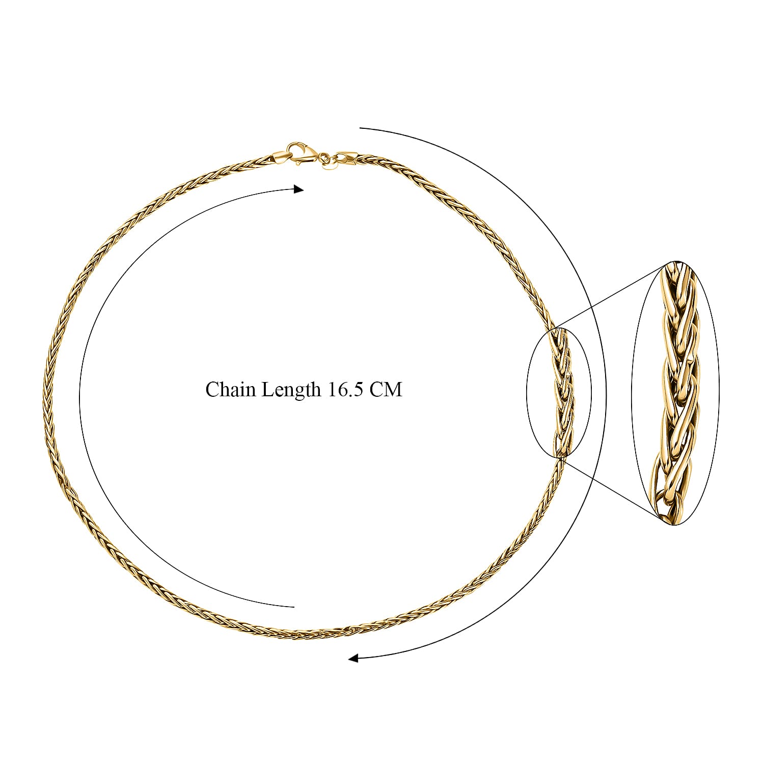 Maestro Collection - 9K Yellow Gold Bella Spiga Necklace (Size - 20), Gold Wt. 5.20 GM