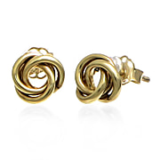 Maestro Collection - 9K Yellow Gold Triple Knot Earrings
