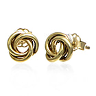 Maestro Collection - 9K Yellow Gold Triple Knot Earrings