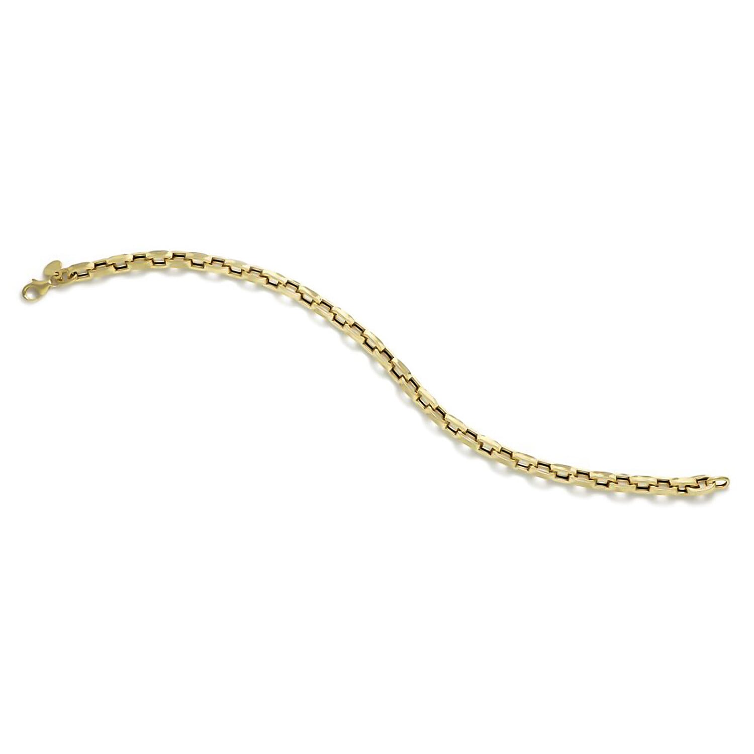 Maestro Collection - 9K Yellow Gold Mirror Grande Square Bracelet (Size - 7.5). Gold WT 3.00 Gms
