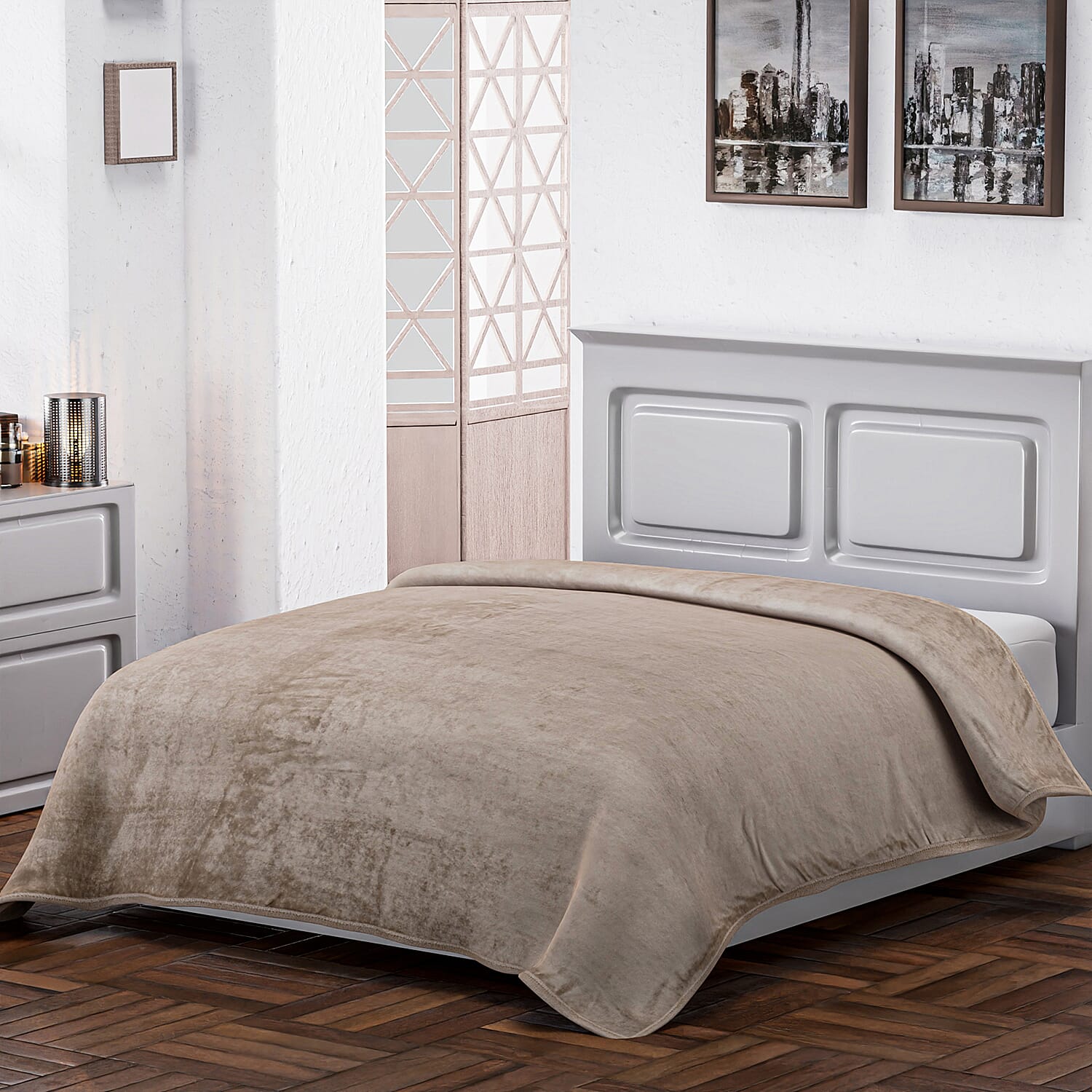 Soft and Luxurious Blanket - Beige Size- 220x228cm