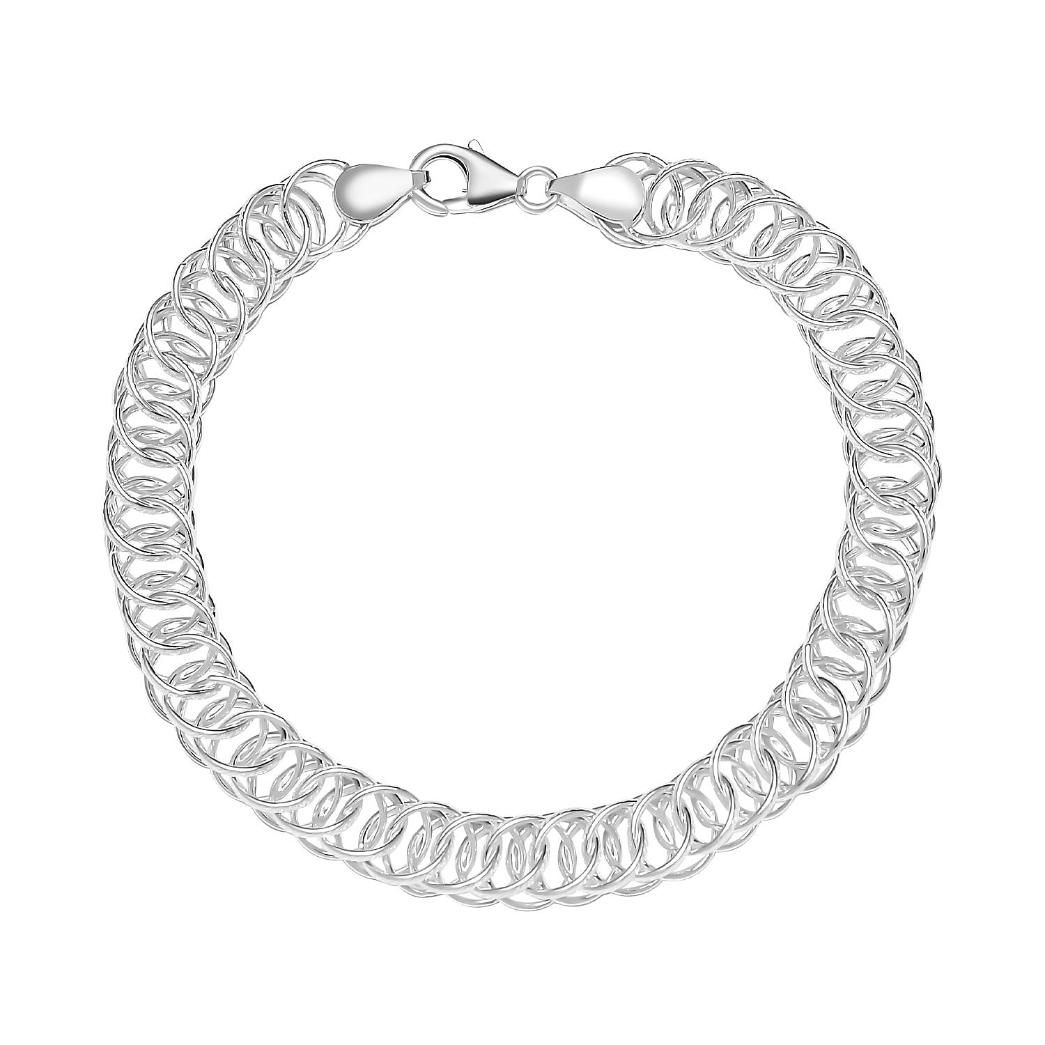 Italian Closeout Mega Deal - Mantegazza Bracelet in Sterling Silver(Size - 7.5) - One Time Deal