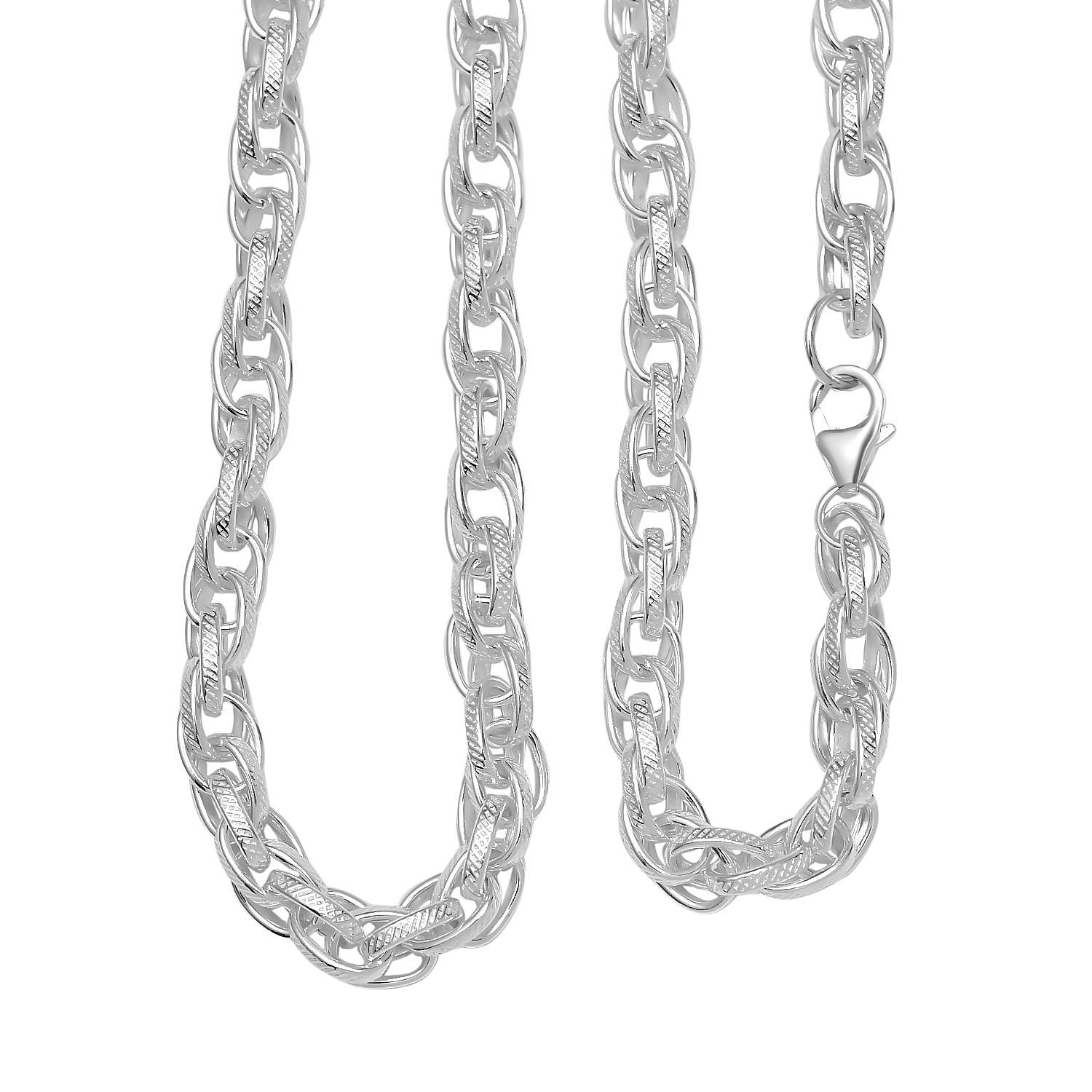 Sterling Silver Byzantine Necklace (Size - 20), Silver Wt. 45.63 Gms