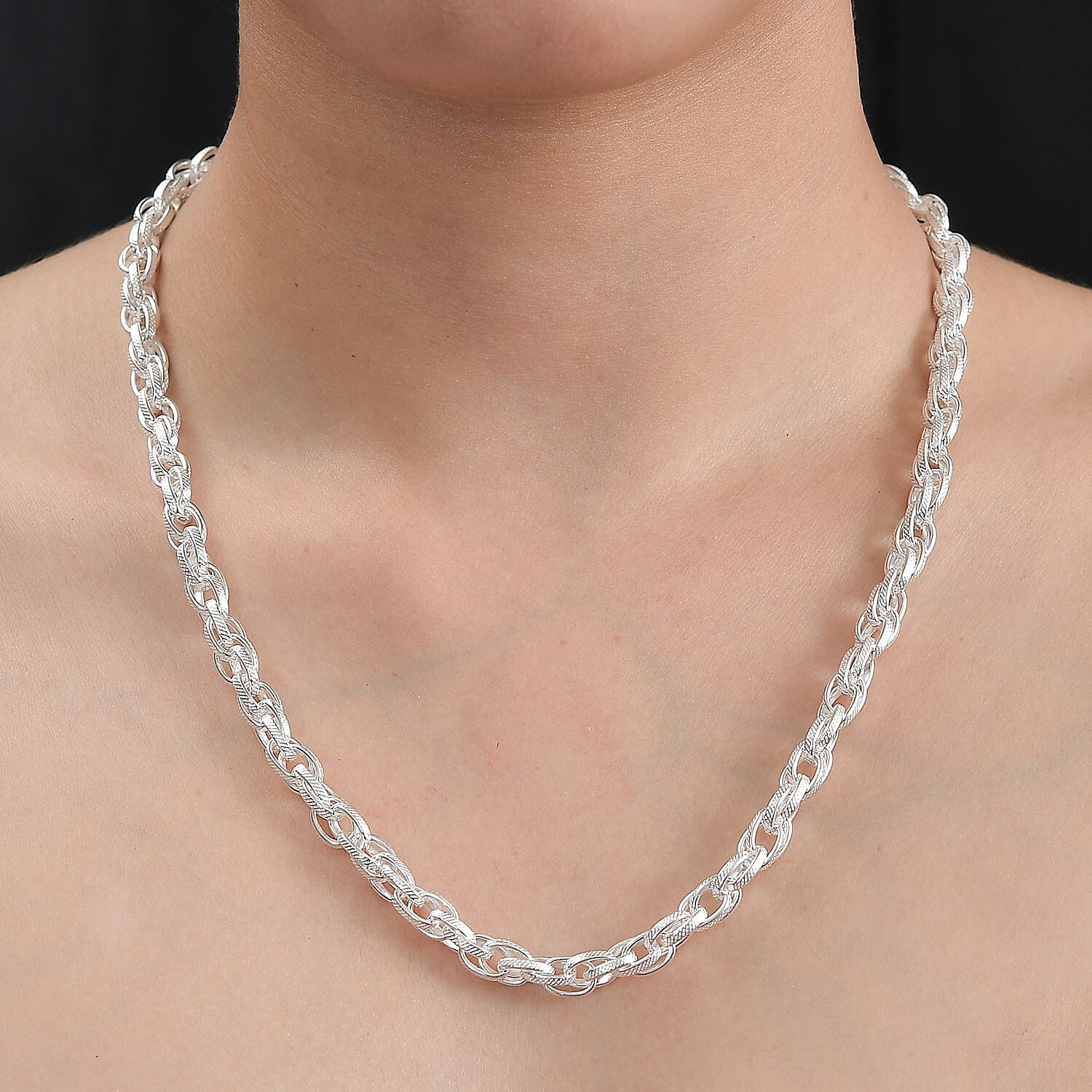 JCK Vegas Closeout - Sterling Silver Prince of Wales Necklace (Size - 20), Silver Wt. 45.63 Gms