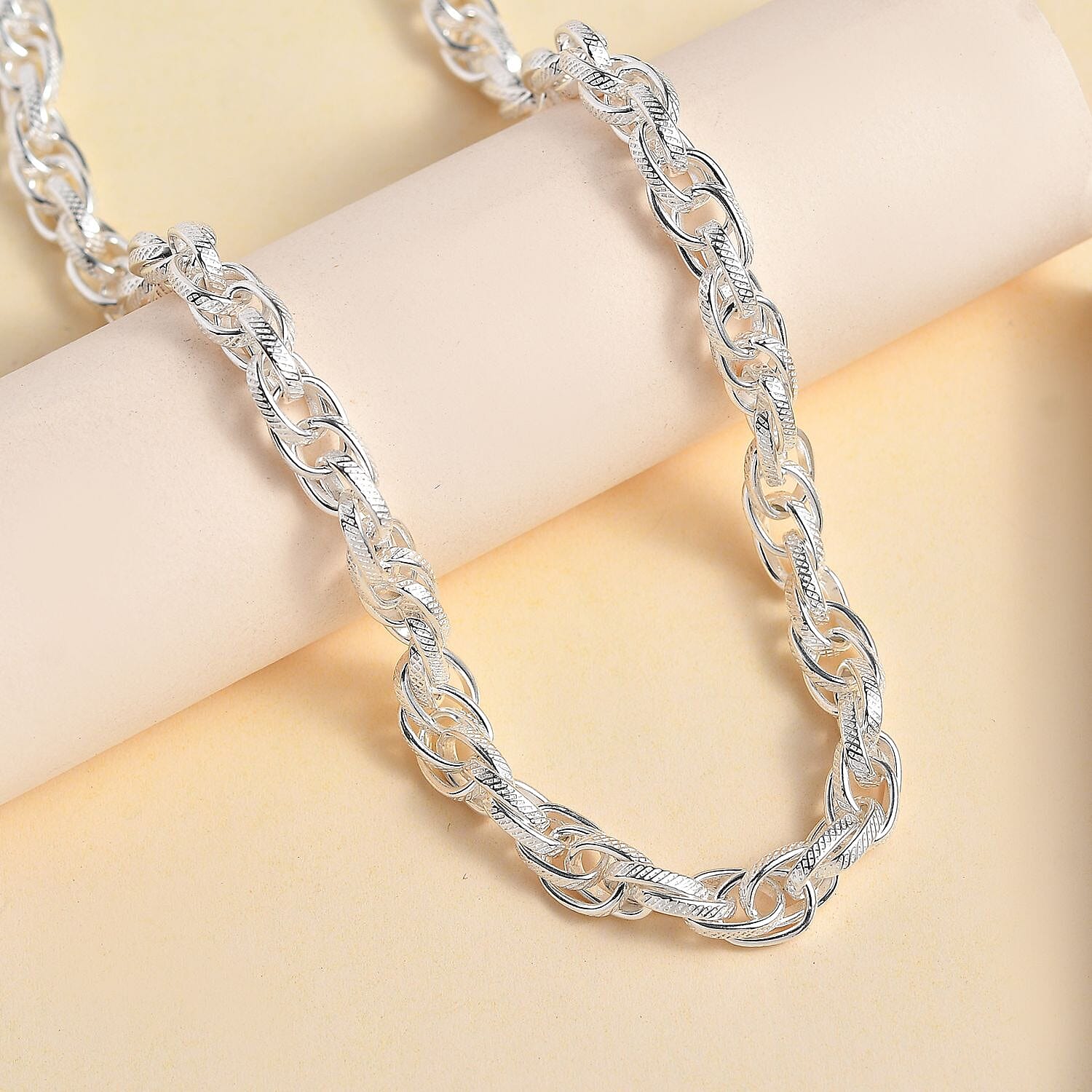 JCK Vegas Closeout - Sterling Silver Prince of Wales Necklace (Size - 20), Silver Wt. 45.63 Gms