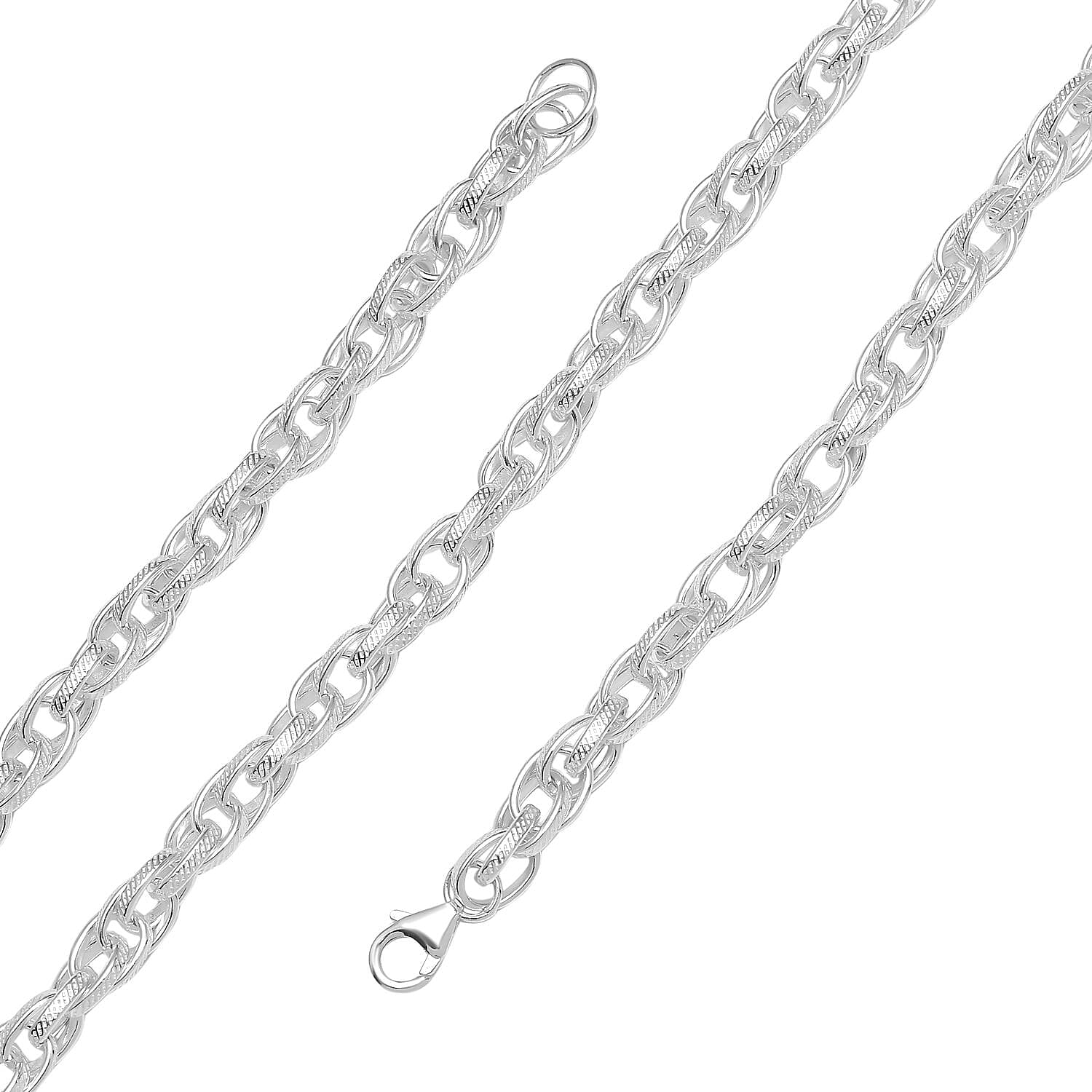 JCK Vegas Closeout - Sterling Silver Prince of Wales Necklace (Size - 20), Silver Wt. 45.63 Gms