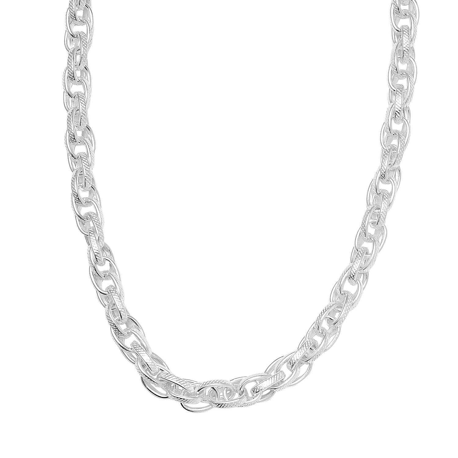 JCK Vegas Closeout - Sterling Silver Prince of Wales Necklace (Size - 20), Silver Wt. 45.63 Gms